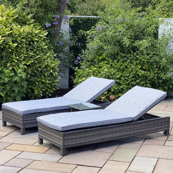 Amalfi Sun Lounger Bed with Side Table
