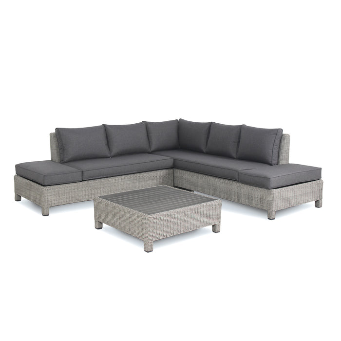 Palma Signature Low Lounge Garden Set with Coffee Table in White Wash