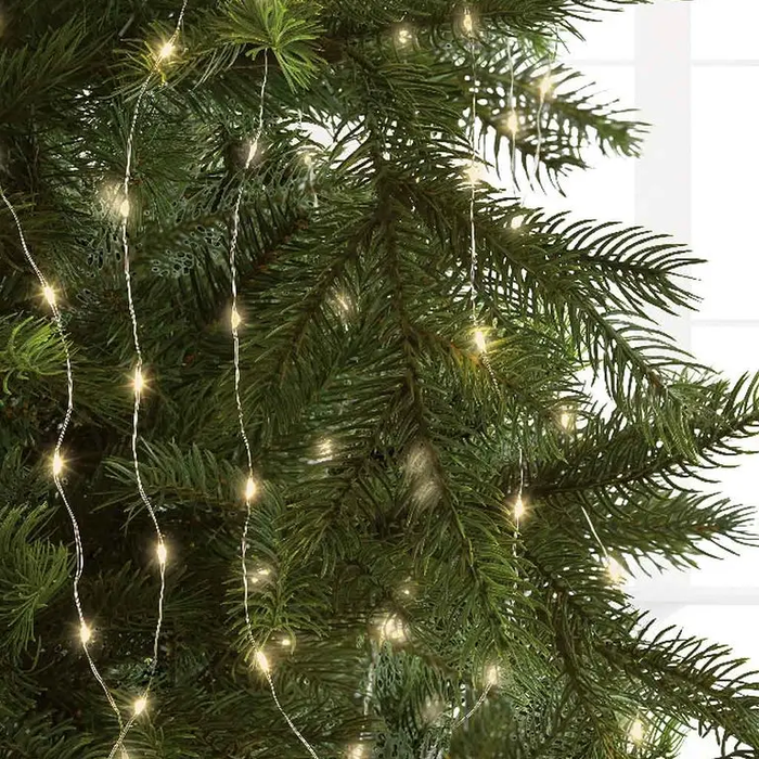 Micro Tree Lights Silver, Warm White 672 Lights