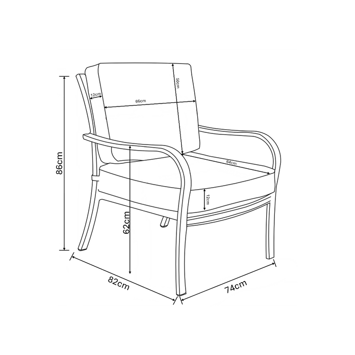 Buxton 3 Seat Lounge Set in Wheatgrass