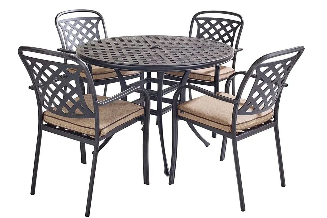 Hartman - Berkeley Round 4 Seat Dining Set in Bronze