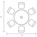 Hartman - Berkeley Round 6 Seat Dining Set in Bronze