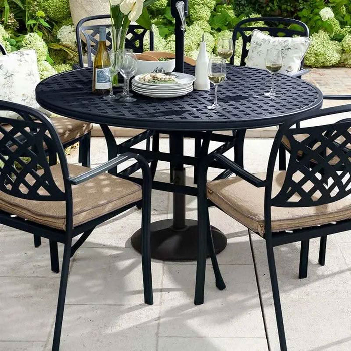 Hartman - Berkeley Round 6 Seat Dining Set in Bronze