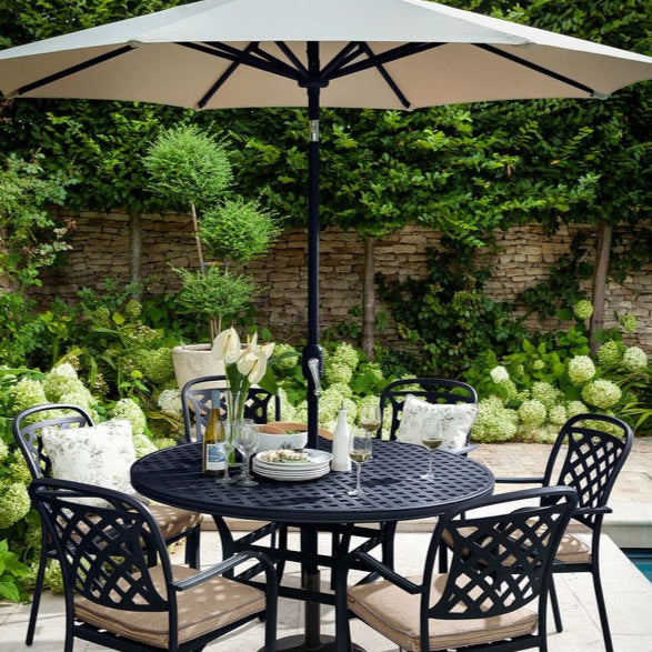 Hartman - Berkeley Round 6 Seat Dining Set in Bronze