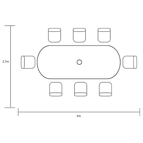 Berkeley 8 Seat Oval Dining Set (free cover included)