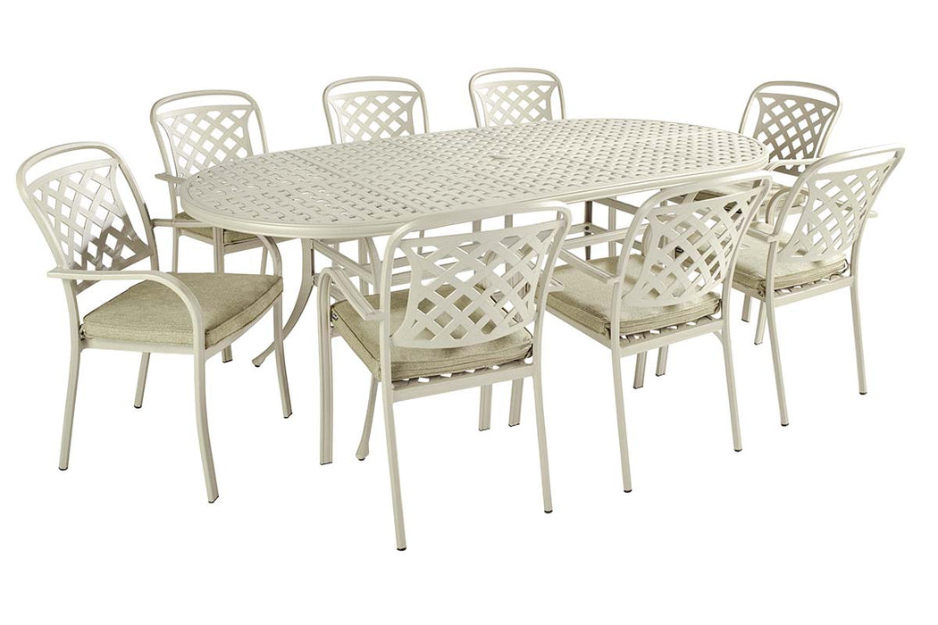 Berkeley 8 Seat Oval Dining Set (free cover included)