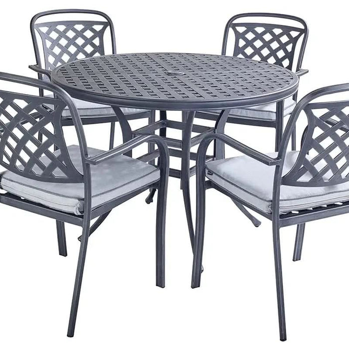 Hartman - Berkeley Round 4 Seat Dining Set in Antique Grey