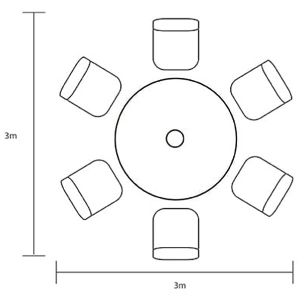 Berkeley 6 Seat Round Dining Set by Hartman