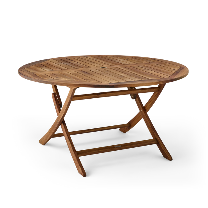 Alexander Rose Redcliffe Folding Round Dining Table 1.4m with 6 folding chairs
