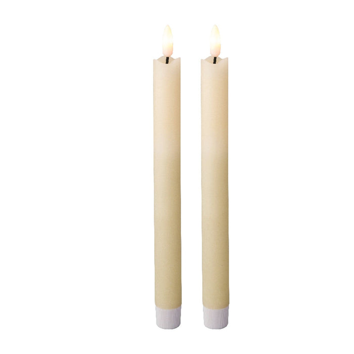 LED Wick Dinner Candle Wax Wave Top Cream, Warm White 1 Lights