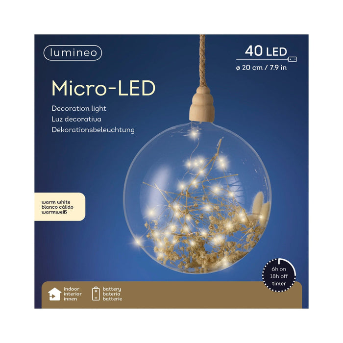 Lumineo Micro LED Ball Static Lights Indoor Diametre 20cm