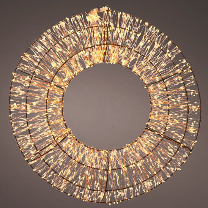 Micro Frame Light Deluxe Wreath Diameter 78cm Copper, Warm White 5000 Lights