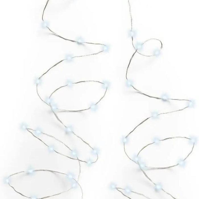 Micro Wire Lights 8 Function Twinkle Effect Silver, Cool White 120 Lights