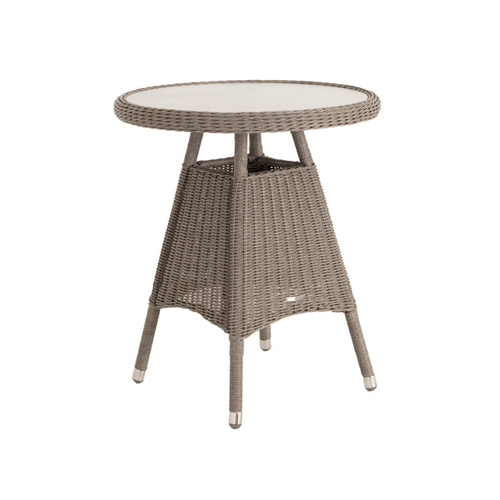Hazelmere Grey Weave 2 Seater Bistro Set with Pistachio Cushions