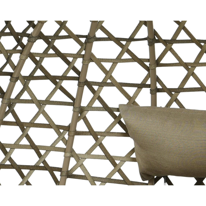 Montreal Rattan Hanging Egg Chair in Taupe