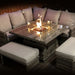 Amalfi Casual Dining Dark Grey Firepit Set