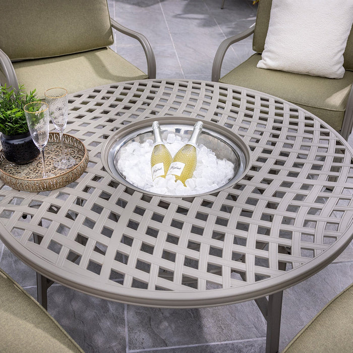 Buxton Round Cosy Firepit Set in Wheatgrass