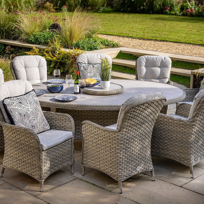 Hartman Eton 8 Seat Elliptical Dining Set in Beech