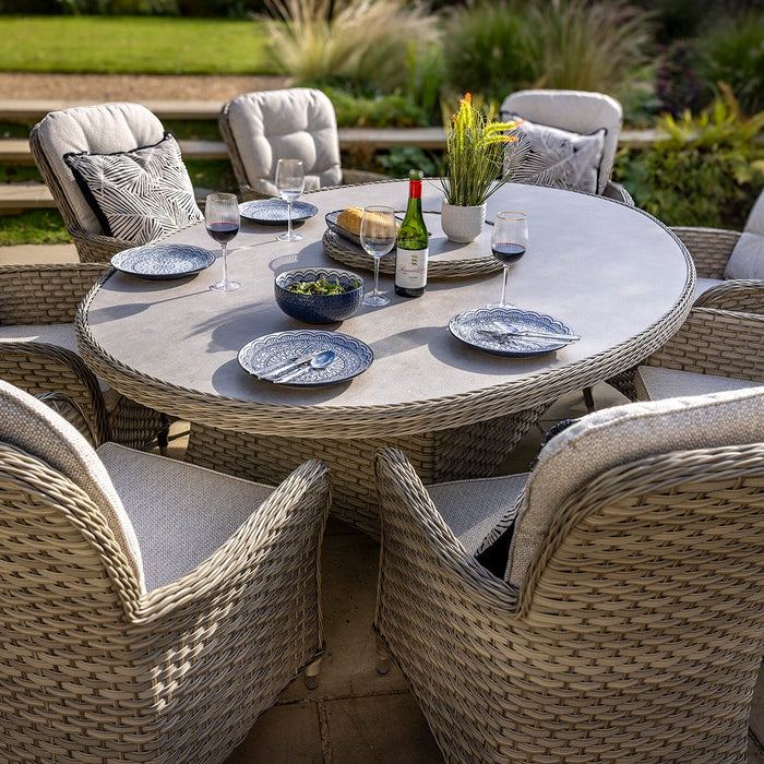 Hartman Eton 8 Seat Elliptical Dining Set in Beech