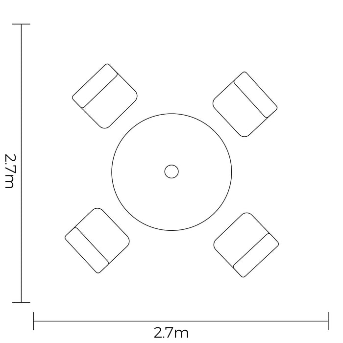 Hartman Eton 4 Seat Round Dining Set in Beech