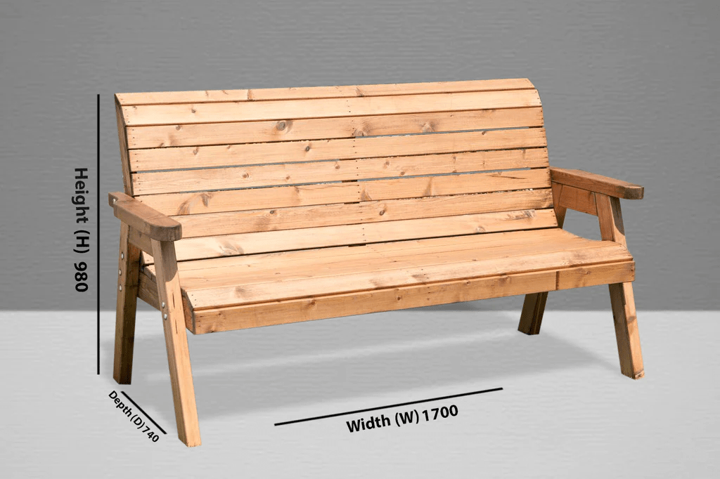 Traditional 3 Seater Bench