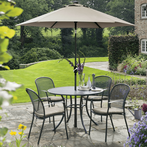 Kettler Caredo 4 Seat Garden Dining Complete Set inc parasol & cushions