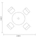 Hartman Portico 4 Seat Round Dining Set UK Ireland