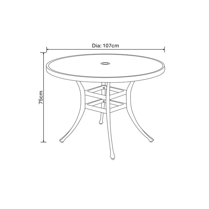 Hartman - Berkeley Round 4 Seat Dining Set in Antique Grey