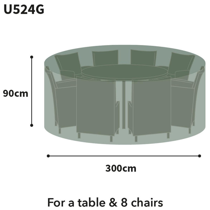 Bosmere - Ultimate Protector Circular Patio Set Cover 8 Seat XL in Charcoal (300cm dia)