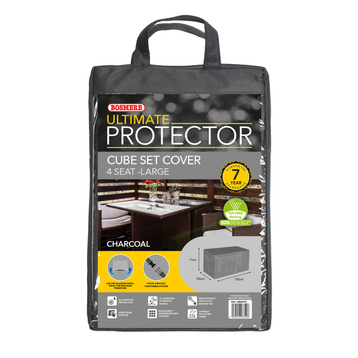 Bosmere - Ultimate Protector Modular Cube 4 Seat Set Cover S, Charcoal