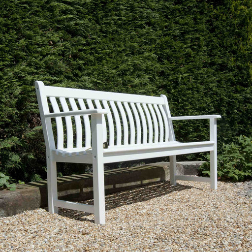 Alexander Rose Broadfield White Acacia Garden Bench 5ft