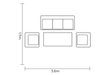 Hartman Buxton 3 Seat Lounge Set in Wheatgrass