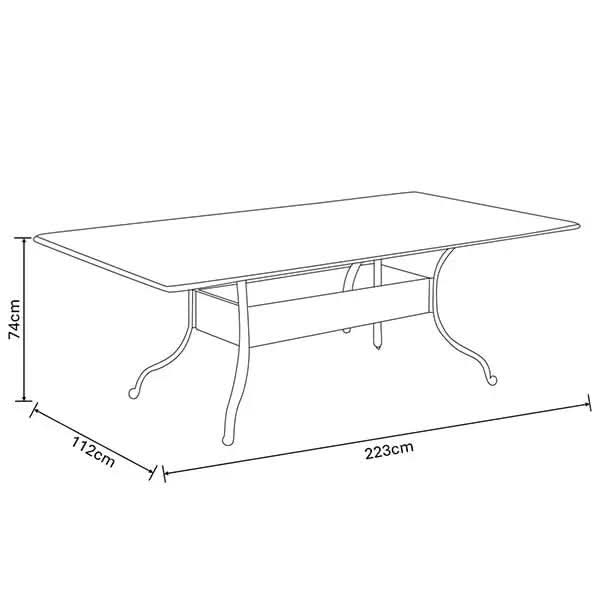 Hartman Capri 8 Seat Rectangular Set in Maize