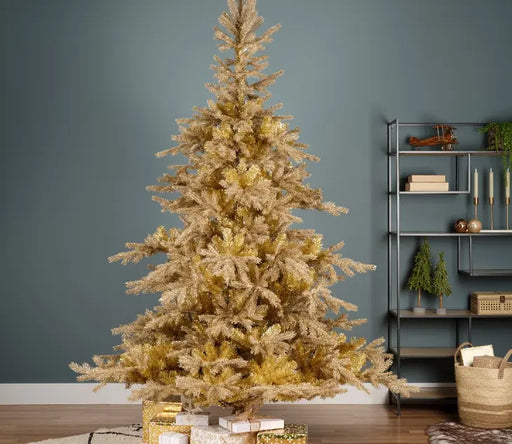 Everlands Tiffany Champage Gold Christmas Tree 210cm (7ft)