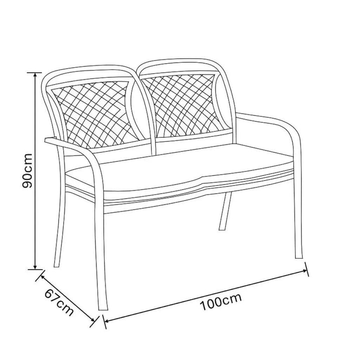 Berkeley 2 Seat High Back Bench by Hartman