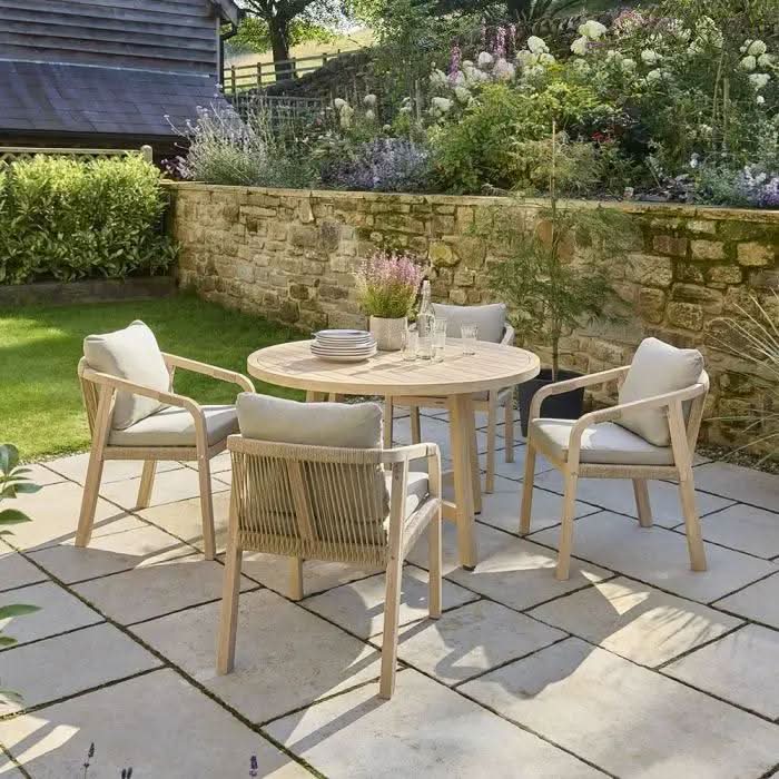 Kettler Cora Rope 4 Seat Round Dining Set