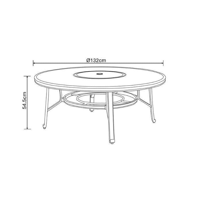 Hartman Buxton Round Cosy Firepit Set in Wheatgrass