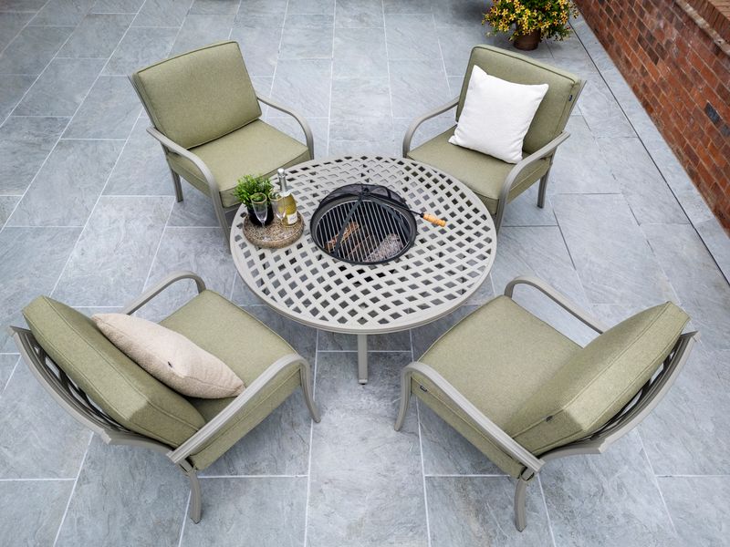 Hartman Buxton Round Cosy Firepit Set in Wheatgrass