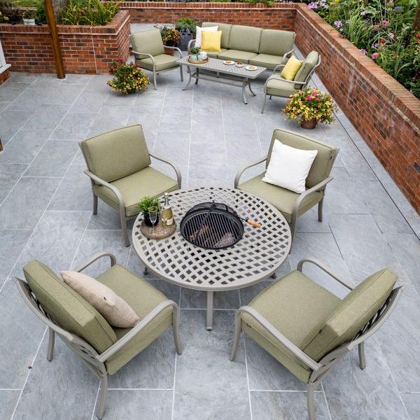 Hartman Buxton Round Cosy Firepit Set in Wheatgrass