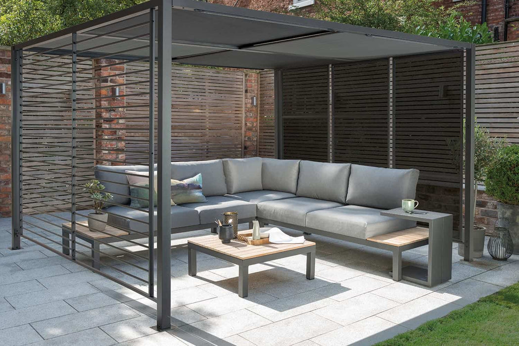 Deluxe 3 x 3.5m Aluminium Canopy (with LED Solar Lights)