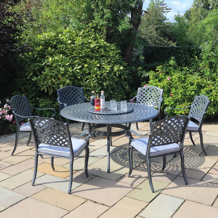 Venice Cast Aluminium 6 Seater Dining Set