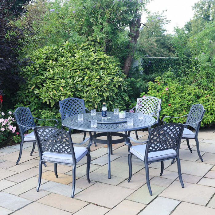 Venice Cast Aluminium 6 Seater Dining Set