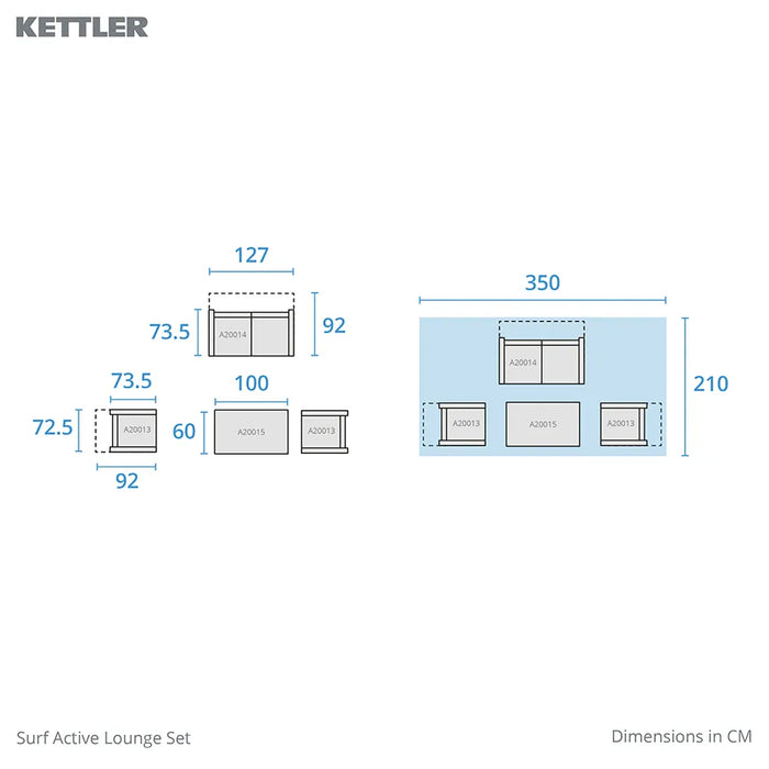 Surf Active 4 Seat Lounge Set by Kettler