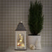 Wooden Lantern with House 29cm