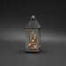 Wooden Lantern with House 29cm