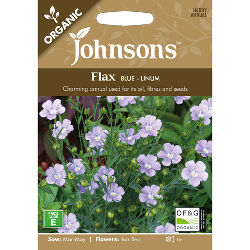 Flowers Organic Flax Blue - Linum