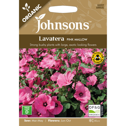 Flowers Organic Lavatera Pink Mallow