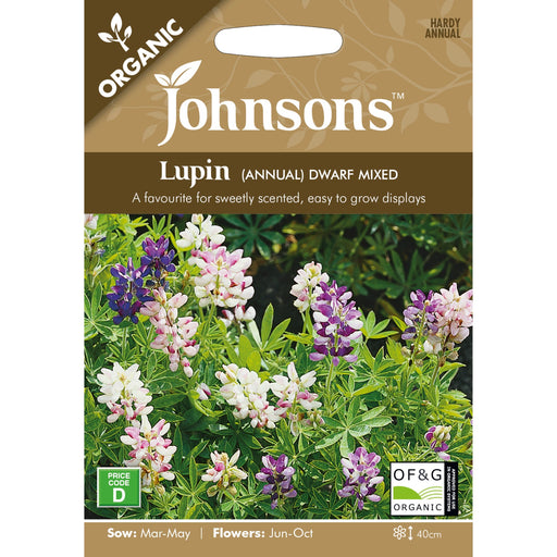 Flowers Organic Lupin Annual Dwarf Mixed