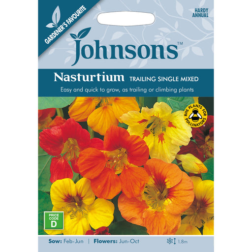 Flowers Nasturtium Trailing Single Mixed