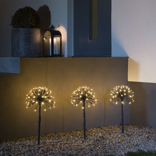 4 Dandelion Garden Sticks LED 50cm
